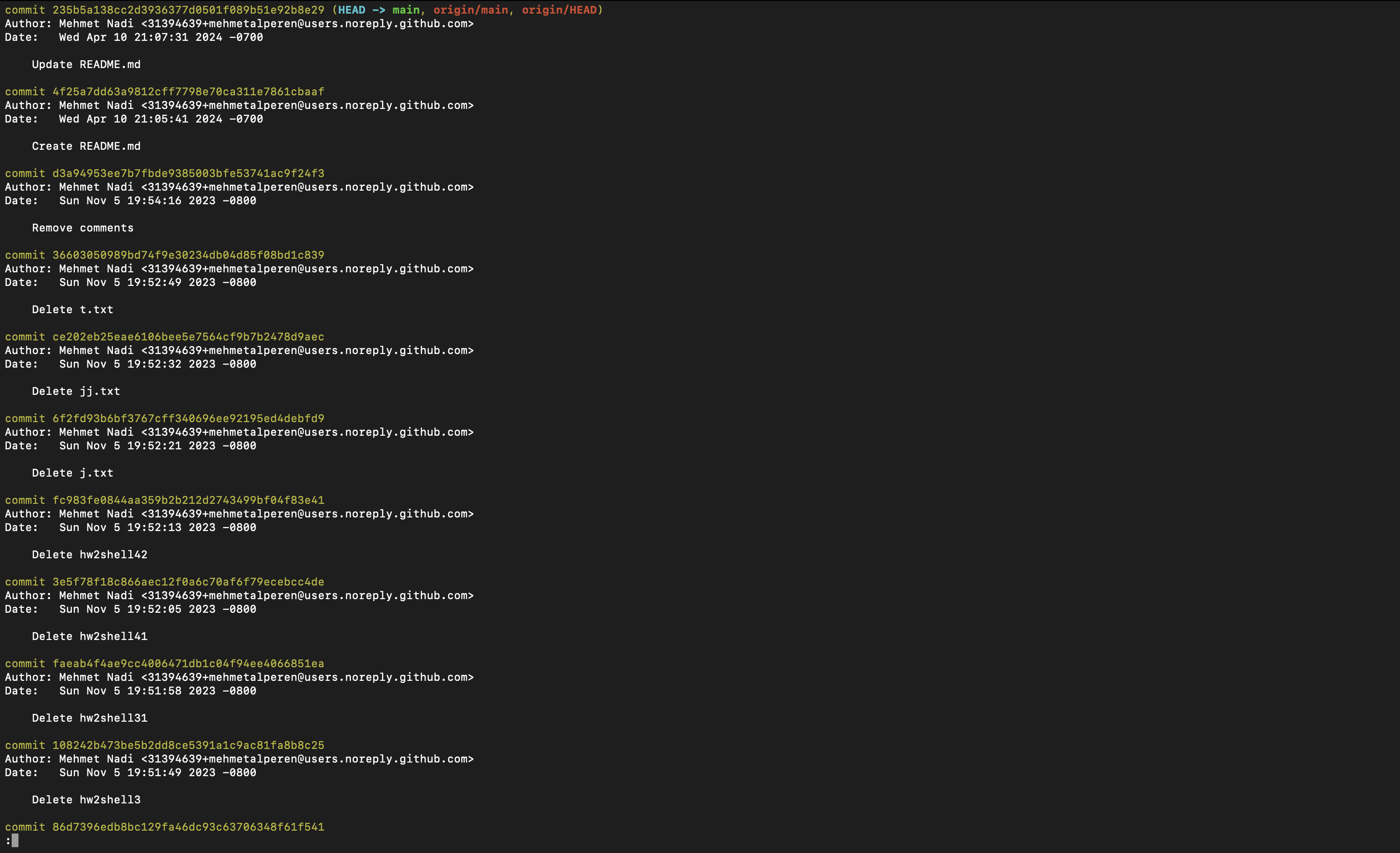 Shell Screenshot.